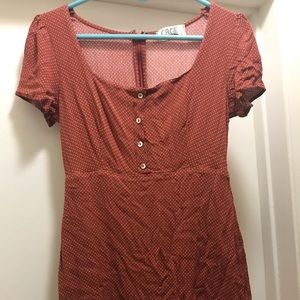 Rust color spring/summer dress from Cage boutique
